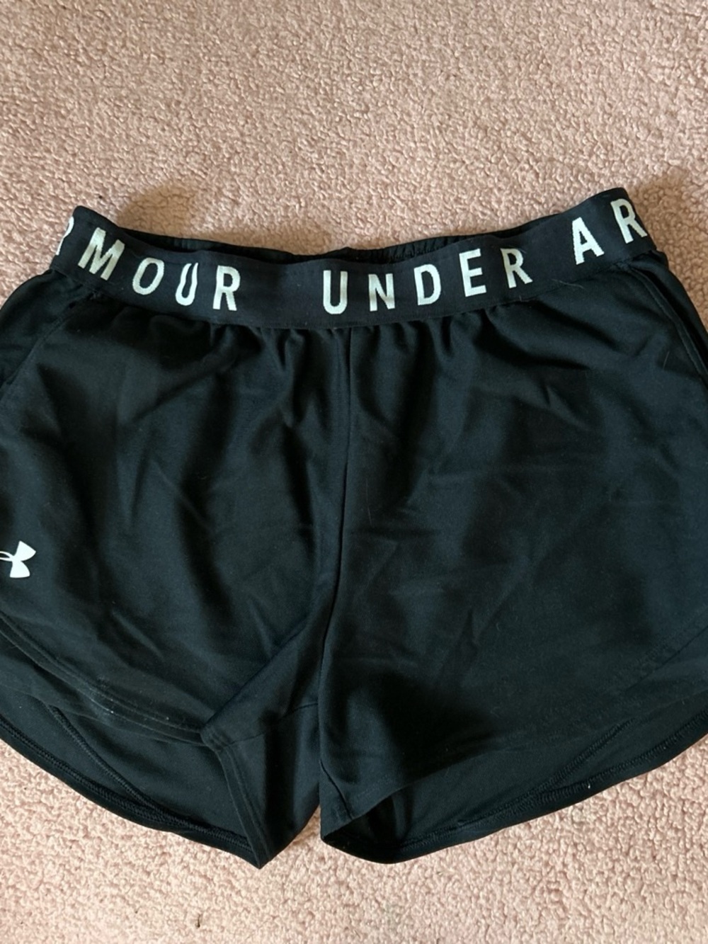 Under Armour Women’s Black Athletic Shorts with Branded Waistband